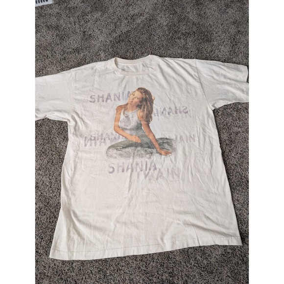 1998 Shania Twain Graphic T Shirt Men's White Vintage Concert Tour Tee - Picture 3 of 6